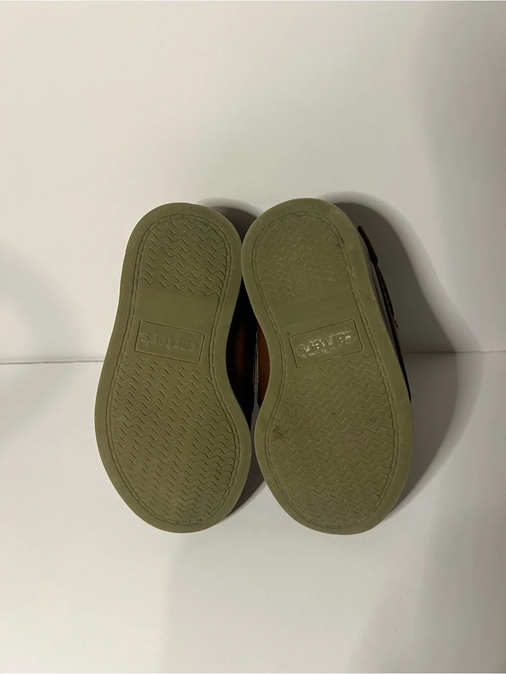 Carter's Brown Leather Kids Boat Moccasins